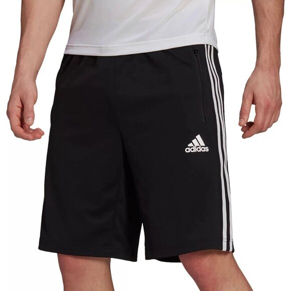 adidas Other - NEW Adidas Men's L M Stripe Athletic Shorts Black/White